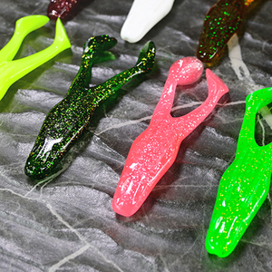 Señuelo de pesca de rana simulación de plástico 2 uds una bolsa 105mm 12g Afishlure señuelo de rana suave pesca señuelo realista - Product Image 3