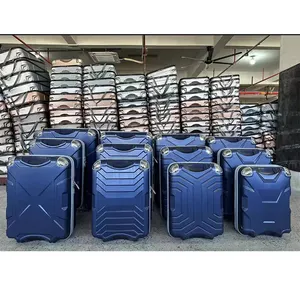 Free customized 12pcs/set semi finished luggage set abs suitcase Travelling hard Trolley Suitcases ckd Trolley bag luggage