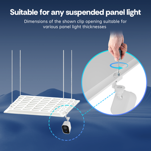 Cámara YIMMET <span class=keywords><strong>en</strong></span> el Panel de Luz, Cámara WiFi Montada <span class=keywords><strong>en</strong></span> <span class=keywords><strong>la</strong></span> Luz, Sin Cables, Ahorro de Espacio, 2K HD, Batería Interna de Doble Potencia, Control por Aplicación - Product Image 3