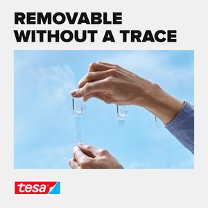 Tesa Powerstrips Bandes de suspension transparentes/transparentes auto-adhésives amovibles pour images ou affiches-8 bandes - Product Image 6