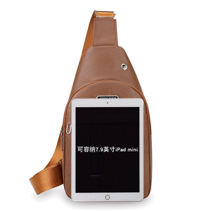 Nueva Bolsa de Pecho para Hombre, Gran Capacidad, Color Sólido Amarillo, Marrón Oscuro, Negro, Primavera 2025, para Uso Diario - Product Image 4