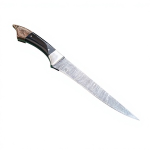 Couteau de pêche à filet en acier damas avec lame flexible Cadeau de chef personnalisé pour la cuisine et les aventures en plein air - Product Image 1