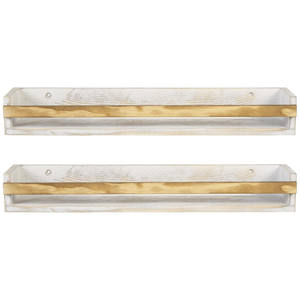 Ensemble d'étagères flottantes en bois blanchi à la chaux <span class=keywords><strong>3</strong></span> supports à épices muraux pour le stockage d'organisateur de bocal à condiments de cuisine de ferme - Product Image 4