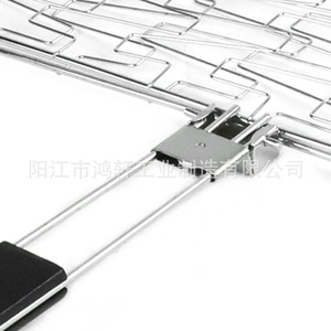 ตะแกรงย่างบาร์บีคิวสแตนเลส 430 ขนาด 54x40.5 ซม. พับได้พร้อมที่จับสำหรับทำอาหารกลางแจ้ง อบ บาร์บีคิว ผัก ปลา เนื้อสัตว์ - Product Image 3