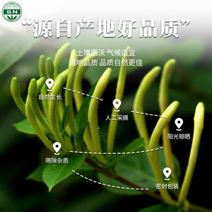 Thé aux fleurs de chèvrefeuille bio Jin Yin Hua herbes chinoises fraîchement traitées feuilles en vrac emballées en boîte ou bouteille en vrac - Product Image 4