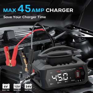 <span class=keywords><strong>Chargeur</strong></span> de <span class=keywords><strong>batterie</strong></span> intelligent HTRC 45A/18A/10A, entrée AC <span class=keywords><strong>6V</strong></span>/<span class=keywords><strong>12V</strong></span>/24V, PC ignifuge, pour voiture/moto, Lifepo4, plomb-acide, AGM, GEL, PB, lithium - Product Image 4
