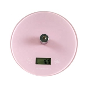 Kính cường lực màu hồng quy mô nướng thực phẩm điện tử Quy mô 5kg vòng kỹ thuật số Quy mô nhà bếp - Product Image 2