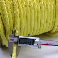 Corde en Aramide Ignifuge Haute Résistance, Tressée Anti-Acide pour Accessoires de Scène, Danse, Personnalisable, Corde Jaune 8mm 300g/m