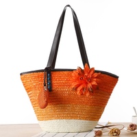 Dames Casual Vakantie Handgemaakte Geweven Ritssluiting Schoudertas Nieuw Dropshipping Product Met Twee Bandjes