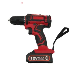 Professionele Wosai Power Tools 1300Mah 12V Elektrische Cordless Hamer Boormachine