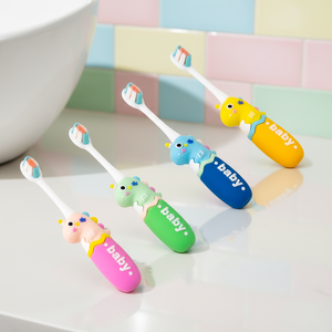 재미있는 공룡 동물 모양의 친환경 저렴한 천연모 아기 어린이 칫솔 - Product Image 1