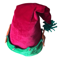 Chapeaux de Noël en peluche personnalisés pour adultes et enfants - Chapeaux d'elfe de Noël de dessin animé avec attaches pour les oreilles, pour les fêtes, utilisables en toutes saisons