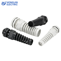 Passe-câbles en nylon épaissi Hongjin PG7 anti-pliage IP68 avec certification CE, résistant à la tension, pour câbles de 2 à 6 mm