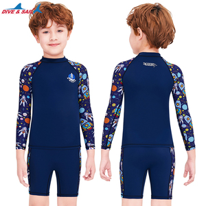 New Kids Summer Sun-proof Swimsuit Swim Shorts Baby Boys Rash Guard Two Piece <strong>Children</strong> Split Beachwear Surf Snorkeling Swimwear - Product Image 4