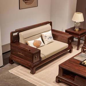 أريكة من الخشب الصلب بتصميم صيني جديد مع أرجل على شكل أقدام النمر، ضمان لمدة 10 سنوات، قابلة للإزالة والغسل، أثاث غرفة المعيشة من قوانغدونغ فوشان - Product Image 3