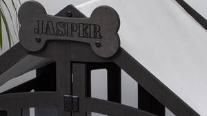 กรงไม้รูปสุนัขพร้อมประตู,บ้านสำหรับสัตว์เลี้ยงบ้านสุนัขเฟอร์นิเจอร์สำหรับสุนัขในร่มกลางแจ้ง - Product Image 4