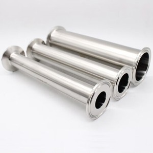 Sambungan Pipa <span class=keywords><strong>Stainless</strong></span> <span class=keywords><strong>Steel</strong></span> Sanitary Seamless 250 mm Panjang Spool dengan Diameter Dalam 80 mm Tebal 3mm Poles Matte SS304 1 Clamp - Product Image 6