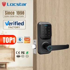Security Intelligent Waterproof Fingerprint Candado Inteligente Password Keyless Entry Smart Handle Phone App Door Lock