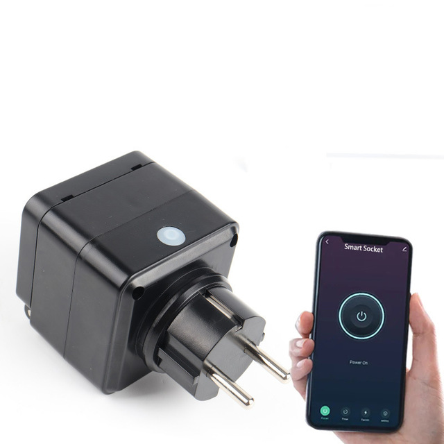 Tuya Smart Plug Wifi Voice App Control Outlet Timer Switch and Socket Outdoor Energy Monitoring Waterproof Wall Plugs Sockets