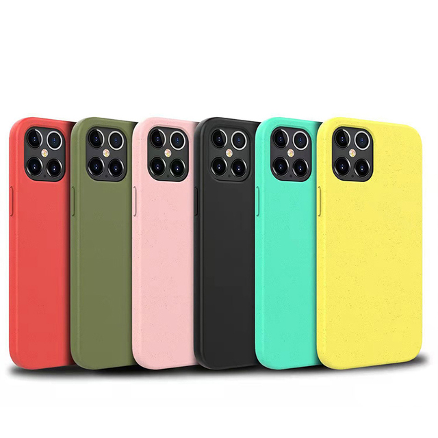 New Wheat Straw Wood Fiber Compostable Fully Biodegradable Phone Cover for iPhone 13 Pro Max Ecofriendly case