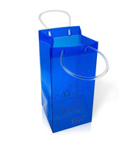 Personnalisé PVC Noir Vin Fourre-Tout Refroidisseur Glace Sac Bouteilles champagne sacs Avec Tube Poignée