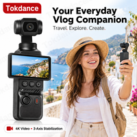 Kamera Gimbal Saku 3-Axis Tokdance 4K Video Pelacakan Subjek Cerdas Joystick Kamera Vlogging Genggam Layar 1.44" MicroSD