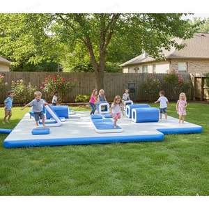 Parcours d'obstacles gonflable pour entraînement de parkour en parc d'attractions, équipement de gymnastique gonflable à vendre - Product Image 1