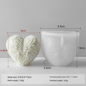 Fabricantes al por mayor amor forma aromaterapia vela molde de silicona DIY Día de San Valentín aromaterapia hecha a mano con regalos - Product Image 2