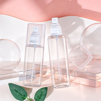 Bouteilles carrées en PET de 150/200/250 ml avec pompe à lotion pour lotion, tonique et sérum - Contenant vide