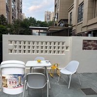 Revêtement mural extérieur à effet marbre à base d'eau, peinture texturée en pierre résistante aux UV et imperméable pour la décoration extérieure
