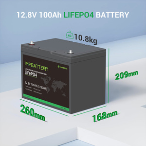 Batterie au lithium rechargeable IMPROVE 12V 100Ah 12,8V pour applications solaires et marines - Product Image 2