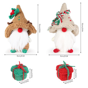 Christmas Gnome and Gift Box <b>Crochet</b> <b>Kit</b> for <b>Beginners</b> Ages 7+ with Step-by-Step Video Tutorials Made in China - Product Image 6