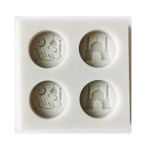 Fine 4 cavités arabe musulman <span class=keywords><strong>Eid</strong></span> <span class=keywords><strong>Mubarak</strong></span> mosquée lune étoile forme Silicone bricolage <span class=keywords><strong>chocolat</strong></span> Biscuit Cookie argile gâteau Fondant <span class=keywords><strong>moule</strong></span> - Product Image 5