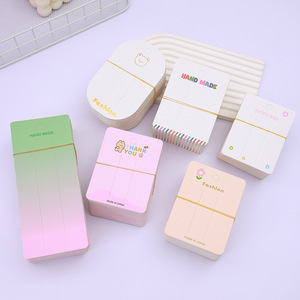 Cartes en papier dégradées irisées pour pinces à cheveux 7,5x17,5cm – Matériel d'emballage pour présentation de bijoux et épingles à cheveux DIY - Product Image 1