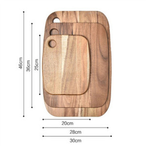 Cross-border camphor wood cutting board <b>set</b> for home kitchen and living room fruit and vegetable cutting, rectangular shape, - Product Image 3
