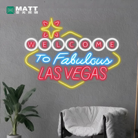Dropshipping sans MOQ, personnalisation bienvenue, enseigne néon vintage Las Vegas, lumière néon LED en acrylique pour chambre à coucher, bar, décoration murale