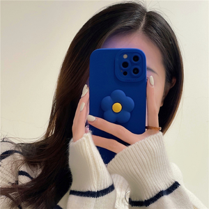 Étuis de téléphone portable d'usine BAILI pour <span class=keywords><strong>Samsung</strong></span> A16 M35 J7 Prime M10 Note10 Pro, coque de téléphone souple en 3D avec fleurs bleu Klein, personnalisée - Product Image 4