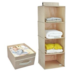 Hanging Shoe <b>Box</b> Divider Closet Storage Organizer With Drawer Plastic and Fabric for Wardrobe Travel Use With Bags <b>Clothes</b> - Product Image 3