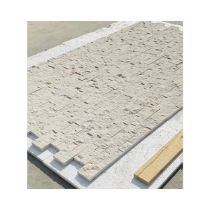 100% Natural Marble White Split Face Ledger Panel <b>Wall</b> <b>Fireplace</b> Decorative Home Decor Luxury Design Customized Size Durable - Product Image 4