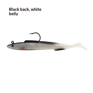 Señuelo de anguila blanda pre-montado con anzuelo Mustad de 10g-30g, cola <span class=keywords><strong>en</strong></span> T láser, swimbait para pesca de lúcio y cabeza de serpiente <span class=keywords><strong>en</strong></span> agua dulce y salada. - Product Image 4