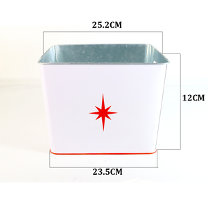 Cubo <span class=keywords><strong>de</strong></span> hielo para vino <span class=keywords><strong>y</strong></span> cerveza <span class=keywords><strong>de</strong></span> 10L, rectangular, <span class=keywords><strong>de</strong></span> estaño galvanizado <span class=keywords><strong>de</strong></span> 0.3mm <span class=keywords><strong>de</strong></span> grosor, con asa <span class=keywords><strong>de</strong></span> cuerda, decorativo, con logotipo personalizado impreso, económico <span class=keywords><strong>y</strong></span> con MOQ bajo. - Product Image 2