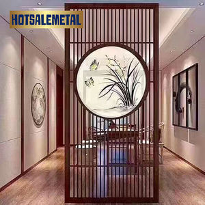 Paravent décoratif moderne en acier inoxydable doré sur mesure, séparateur de pièce pour salon et chambre, fabriqué à Foshan. - Product Image 2