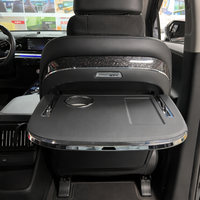 Table de siège arrière Hyundai Custin Custo 2021-2024 avec chargeur sans fil 15W, support pour ordinateur portable, plateau repas, porte-gobelet et lumière d'ambiance réglable