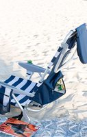 Chaise de plage à dos avec trou pour le visage-Chaise longue portable avec porte-gobelet-Chaise de bronzage robuste