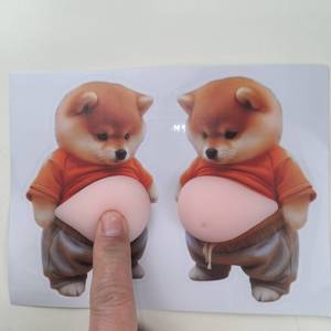 Jouet à presser Shiba Inu en PVC, <span class=keywords><strong>ventre</strong></span> gonflé, anti-stress, autocollant amusant, nouveauté, jouet sensoriel pour la décoration de bureau - Product Image 1