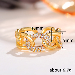 Anello con Design a Catena per Dito Indice da Donna - Product Image 5