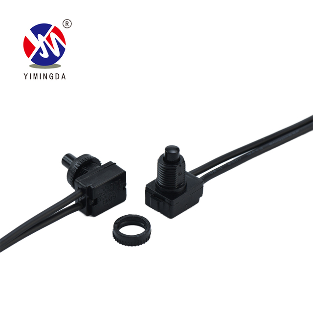 Wall Light Control Momentary Micro Press Head 6A Push Button Switch PC Shell 60000 Cycle Life 1NO1NC for Household Appliances