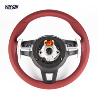 Volant en cuir rouge directement de l'usine pour Porsche Panamera Cayenne Macan 718 911 Boxster Cayman