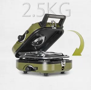 Wholesale Portable Foldable Double Burner Camping Stove Outdoor Picnic Camping Gas Cooker