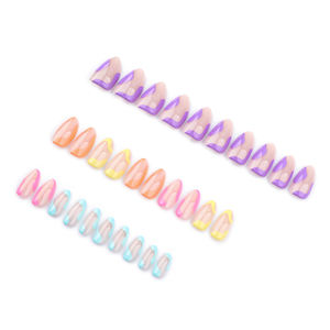 30 Pièces <span class=keywords><strong>Ongles</strong></span> <span class=keywords><strong>Courts</strong></span> Simple Français Coloré Amande <span class=keywords><strong>Nail</strong></span> <span class=keywords><strong>Art</strong></span> Faux <span class=keywords><strong>Ongles</strong></span> - Product Image 6